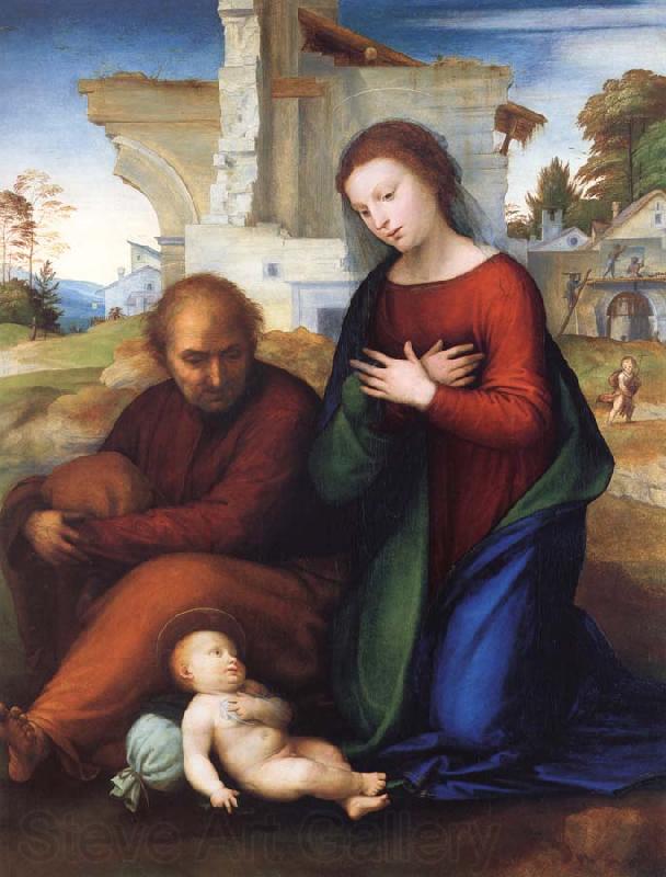 Fra Bartolommeo The Virgin Adoring the Child with Saint Joseph Norge oil painting art